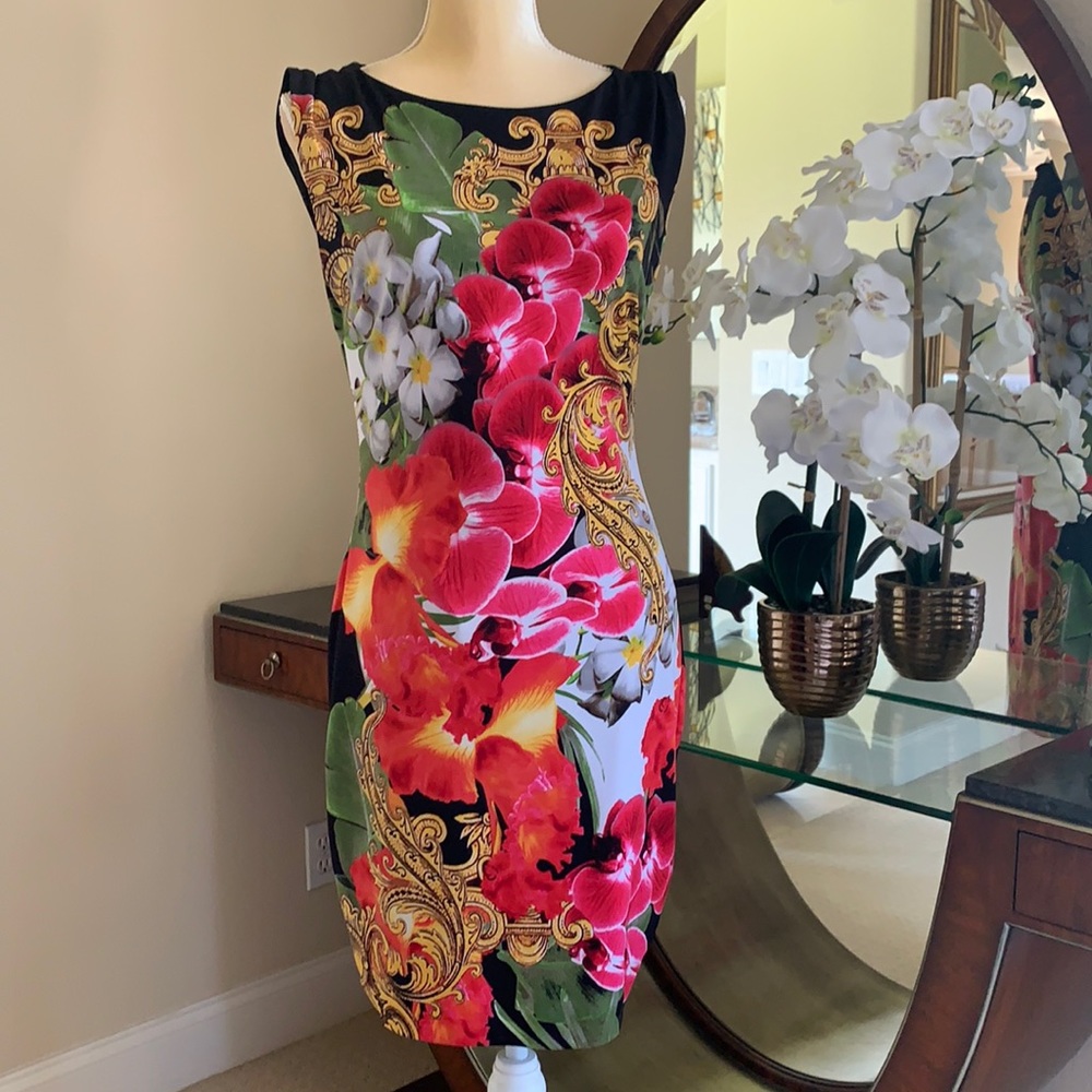 Very rare Cache tropical floral dress, sz M